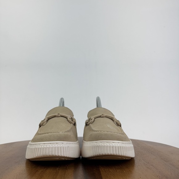 New Womens Sofft Fable Beige Leather Horsebit Platform Loafers Size 8 M NWOB - Picture 3 of 8